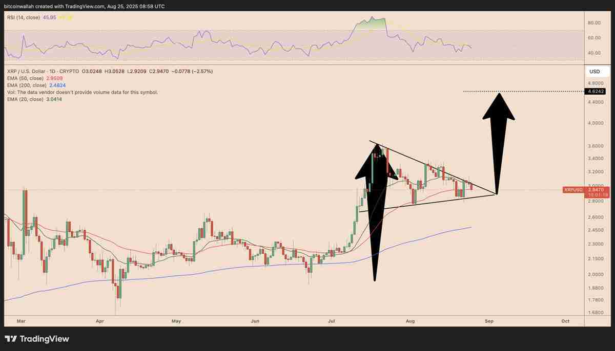 瑞波币(XRP)价格未能突破3美元关口原因分析:仍有可能迎来突破吗?